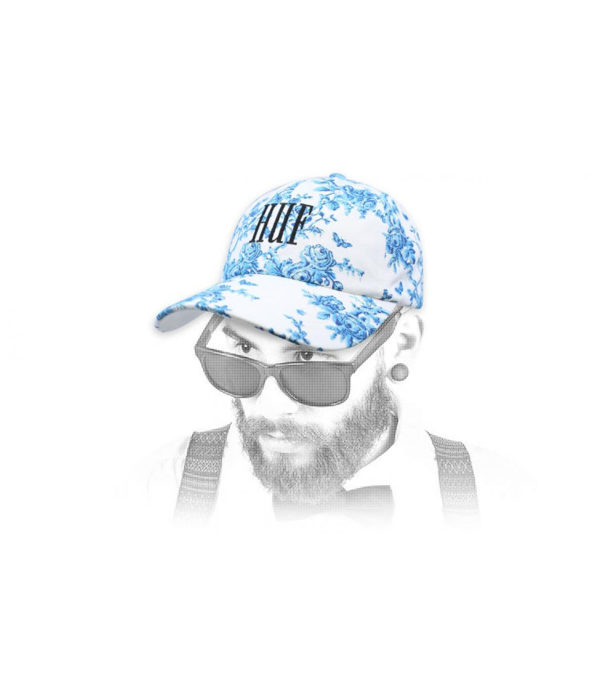 casquette fleurs Huf blanc Highline Curve white